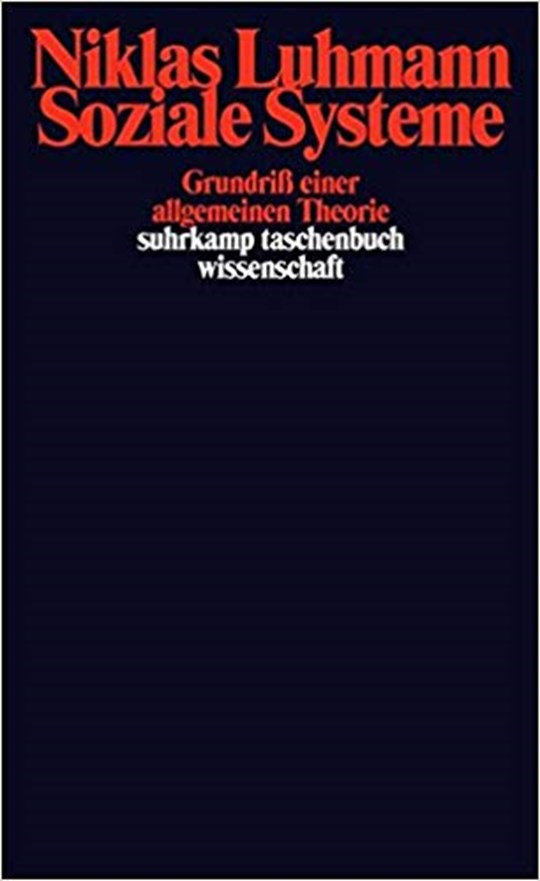 Niklas Luhmann Soziale Systeme Niklas Luhmann Soziale Systeme